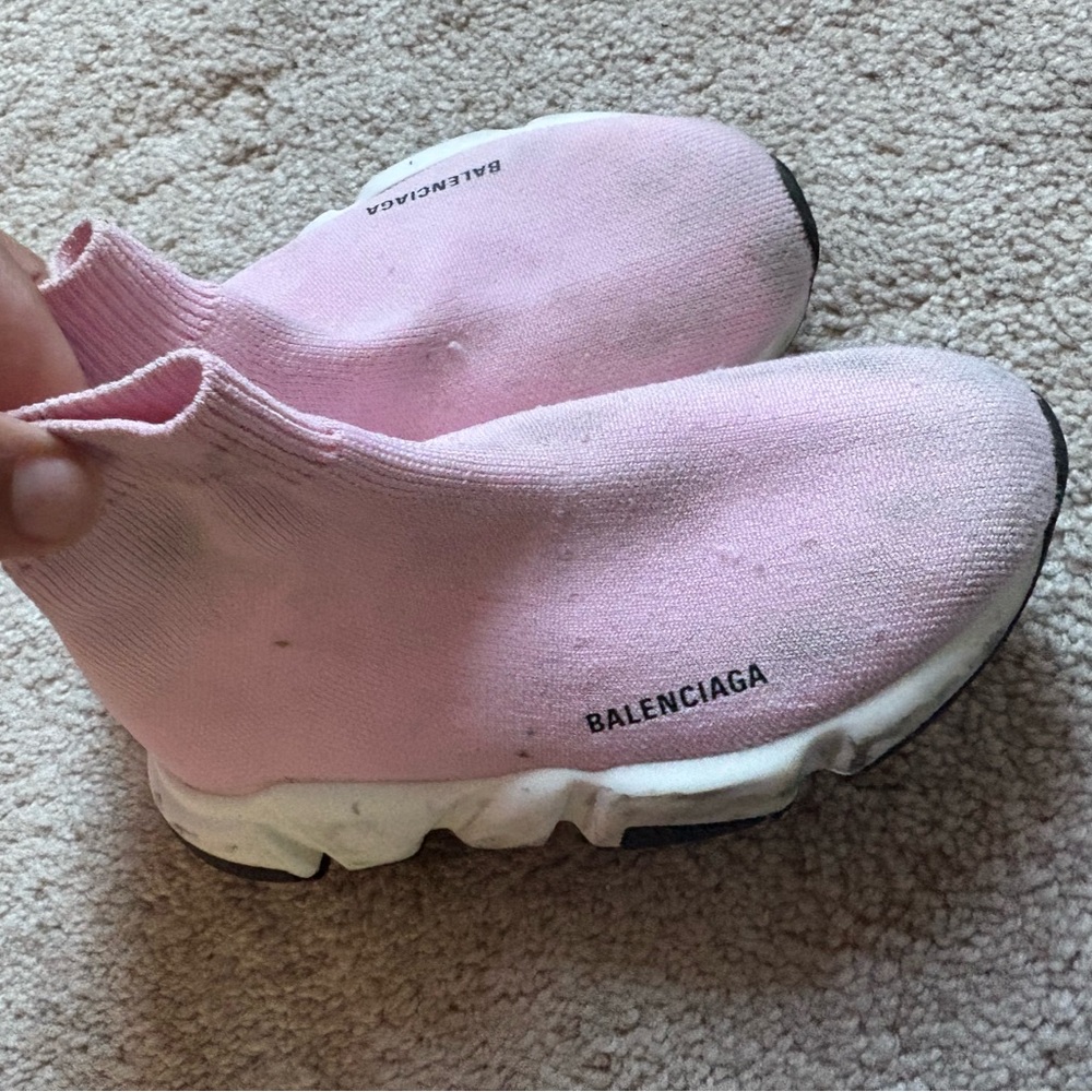 Balenciaga Kids Light Pink Sock Sneakers
